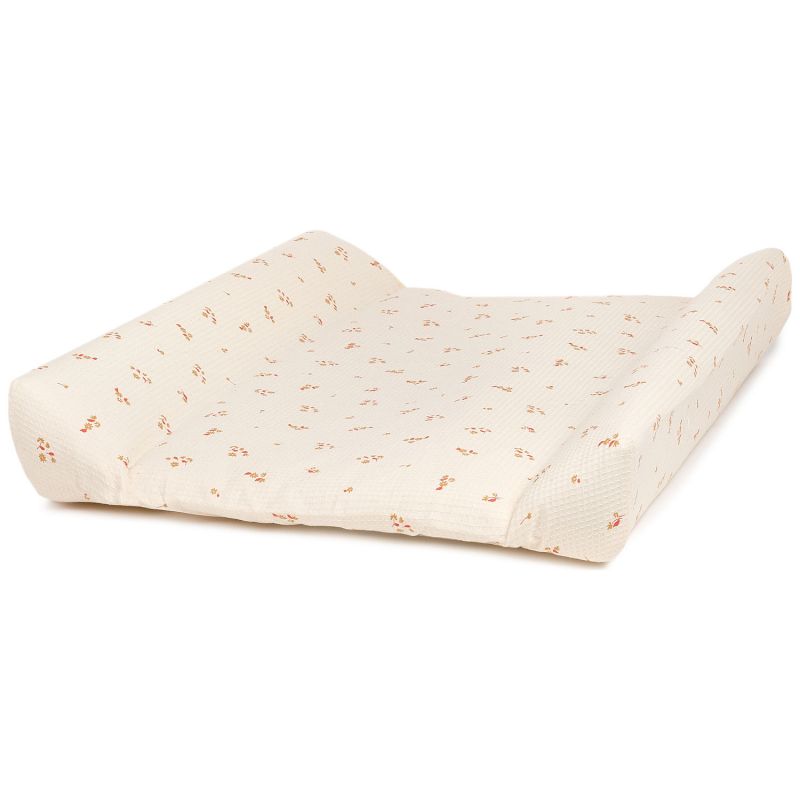 Housse de matelas à langer en nid d'abeille de coton bio Yellow Lily Nobodinoz Produit 1