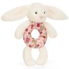 Hochet Lapin en fleurs Crème (18 cm) Jellycat Produit 2