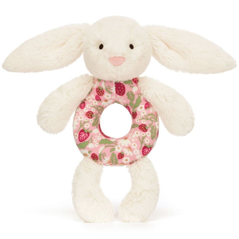 Hochet Lapin en fleurs Crème (18 cm) Jellycat Produit 1