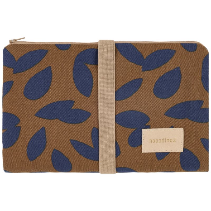 Tapis à langer imperméable Hyde Park Blue leaves Nobodinoz Produit 1