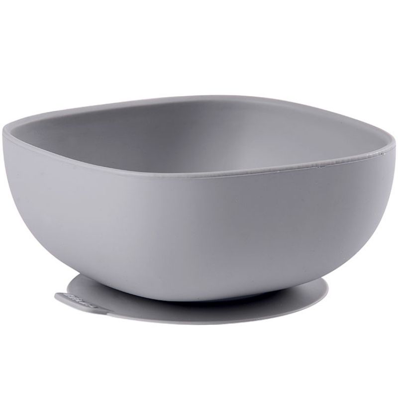 Bol à ventouse en silicone gris Béaba