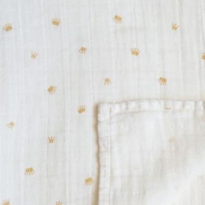 Maxi lange en coton bio Couronne (120 x 120 cm)