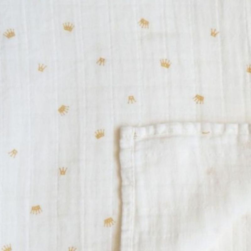 Maxi lange en coton bio Couronne (120 x 120 cm) Mushie Produit 2