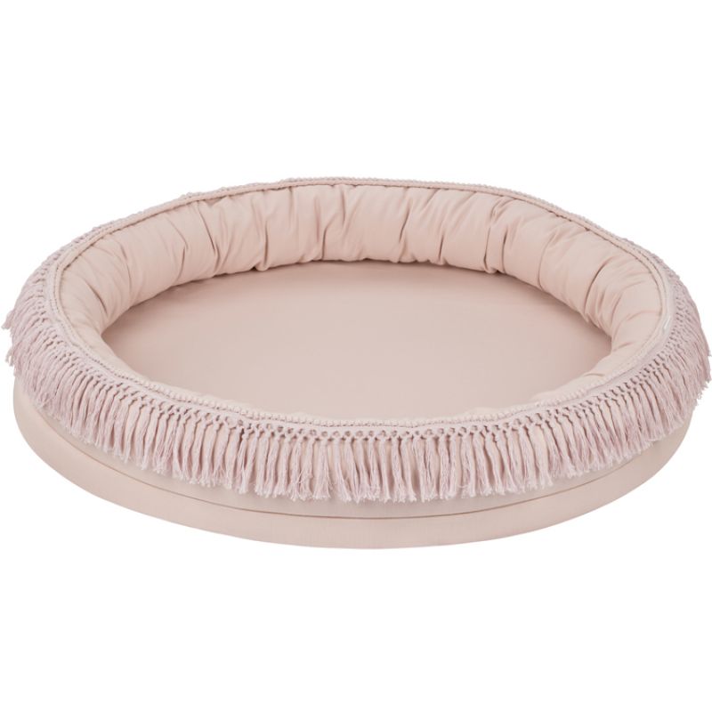 Tapis de jeu cocon à franges Boho rose (110 cm) Cotton&Sweets