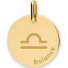 Médaille zodiaque Balance personnalisable (or jaune 750°) - Lucas Lucor