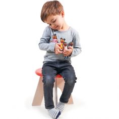 Famille de figurines en bois Hummingbird