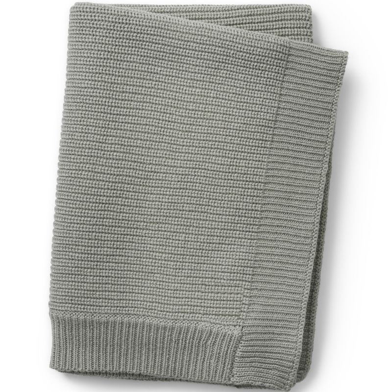 Couverture en coton et laine verte Mineral Green (100 x 70 cm) Elodie Details