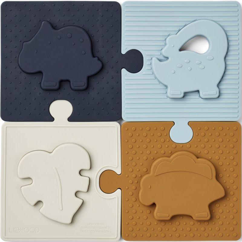 Puzzle en silicone Bodil Dino sea blue multi mix Liewood