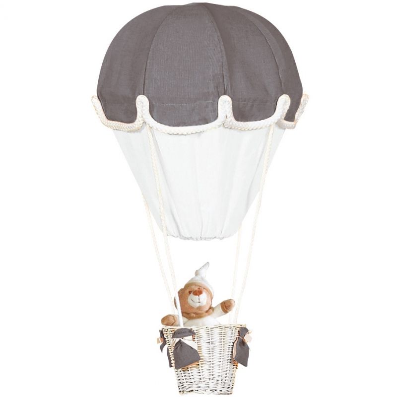 Lampe montgolfière gris et blanc Domiva