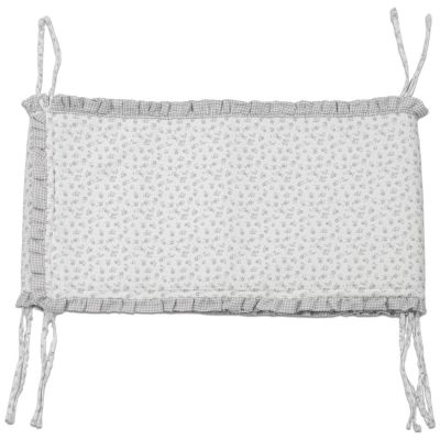 Tour de lit Little Bloom Fleurs Gris (120x60 cm) Pasito a pasito