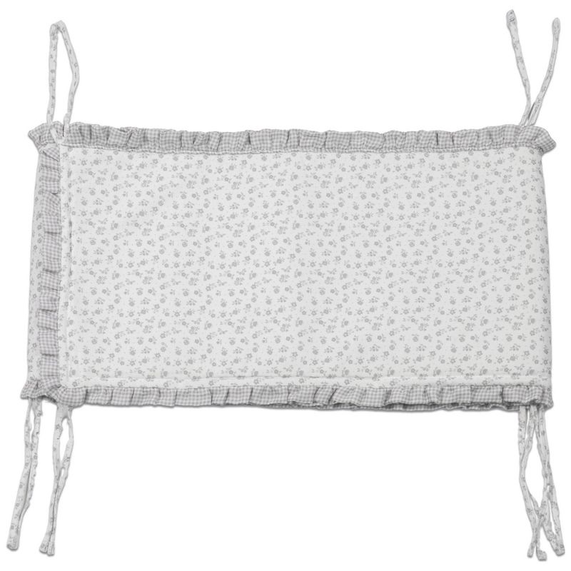 Tour de lit Little Bloom Fleurs Gris (120x60 cm) Pasito a pasito Produit 1