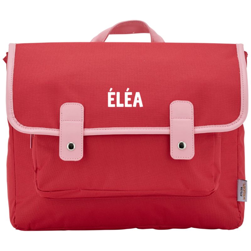 Cartable A4 maternelle Rouge personnalisable (33 cm) Atelier Wagram Produit 1