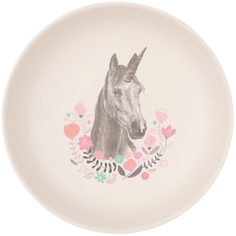 Assiette creuse en bambou Licorne Love Maé