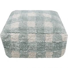 Pouf Vichy bleu-vert - Lorena Canals