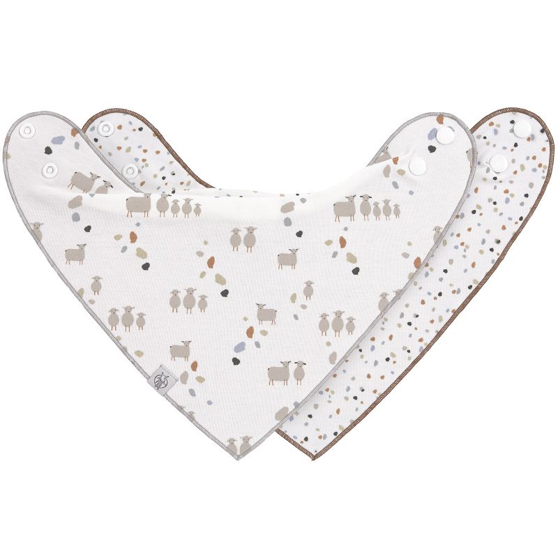 Lot de 2 bavoirs bandanas Tiny Farmer mouton bleu Lässig