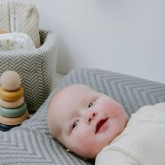 Panier de toilette Dawn nordic blue-ecru