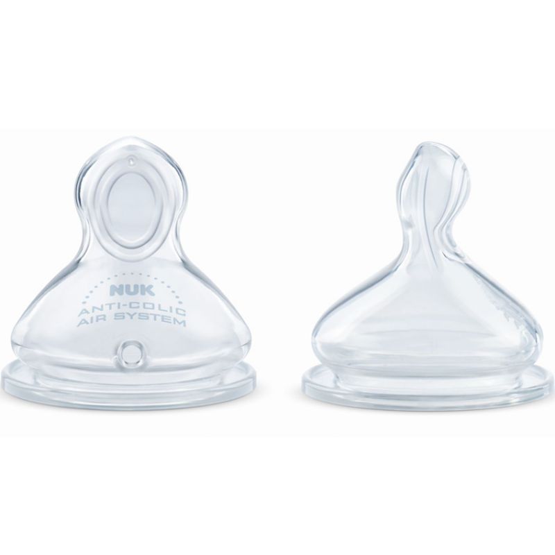 Lot de 2 tétines physiologiques en silicone First Choice NUK