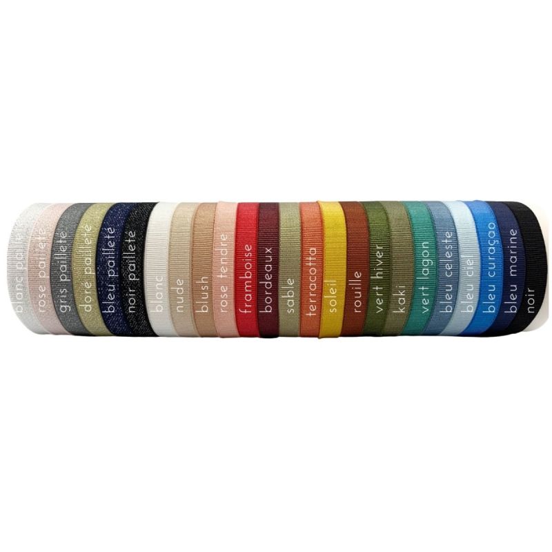 Bracelet ruban stretch pour pendentif (24 coloris) Mon Petit Poids