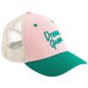 Casquette enfant trucker Drama Queen rose et vert (7-12 ans) Chamaye Produit 1