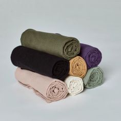 Lange en coton crème Comme un bonbon (90 x 90 cm)