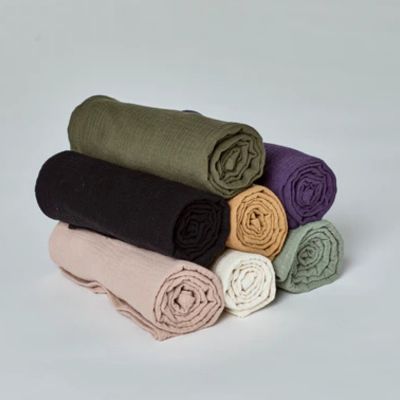 Lange en coton crème Comme un bonbon (90 x 90 cm)