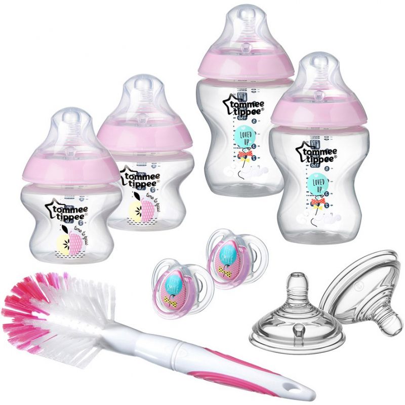 Coffret de naissance biberon rose Closer to nature Tommee Tippee