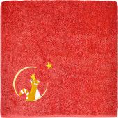 Serviette de bain panda roux terracotta personnalisable (70 x 140 cm)