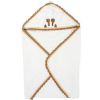 Cape de bain + gant Jersey crochet écru (80 x 80 cm) - Childhome
