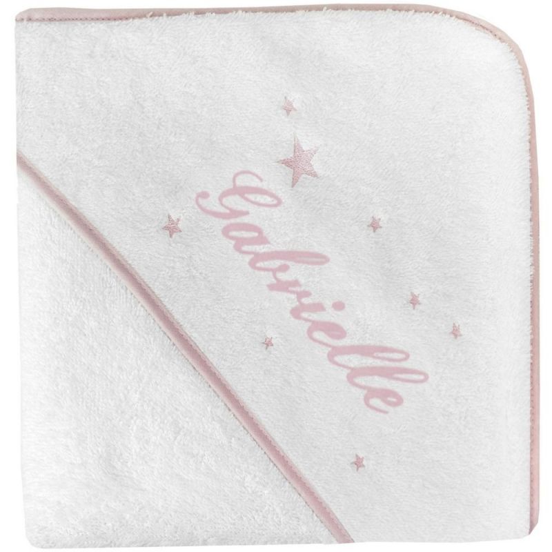 Cape de bain étoile rose personnalisable (80 x 80 cm) ANVIE
