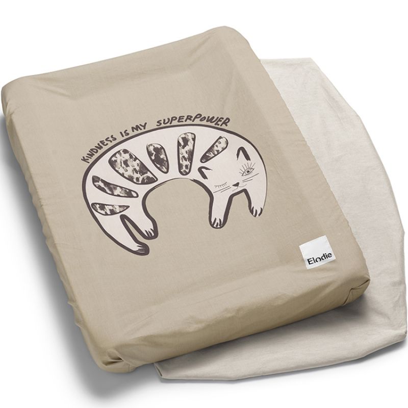 Lot de 2 housses de matelas à langer chat Kindness Cat (48 x 74 cm) Elodie Details