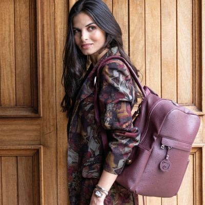 Sac à dos à langer London Cherry