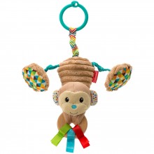 Hochet vibrant à suspendre singe beige  par Infantino