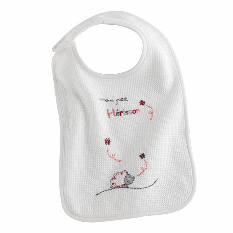 Bavoir velcro Pikoton le hérisson (23 x 27 cm) 