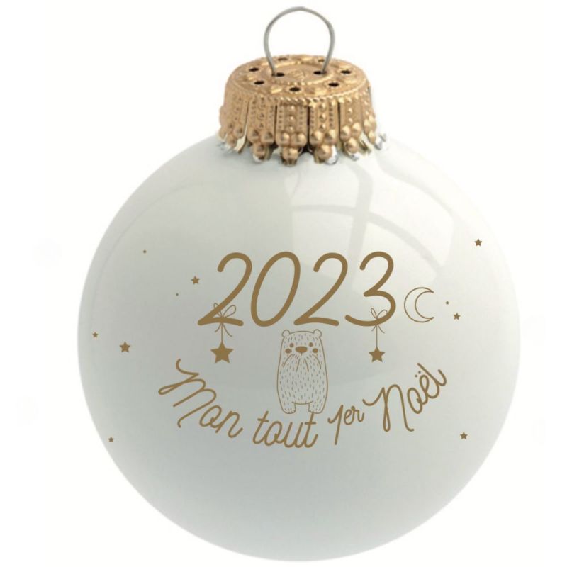 Boule de Noël Mon tout 1er Noël 2023 Baubels