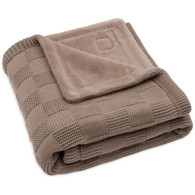 Couverture en polaire Box Knit Milky Coffee (75 x 100 cm) Jollein Produit 1
