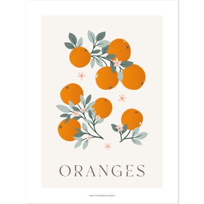 Affiche Oranges (30 x 40 cm)  par Lilipinso
