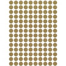 Stickers ronds glitter doré (18 x 24 cm)  par Lilipinso