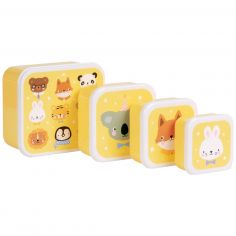 Lot de 4 boîtes à goûter Amis des animaux - A Little Lovely Company