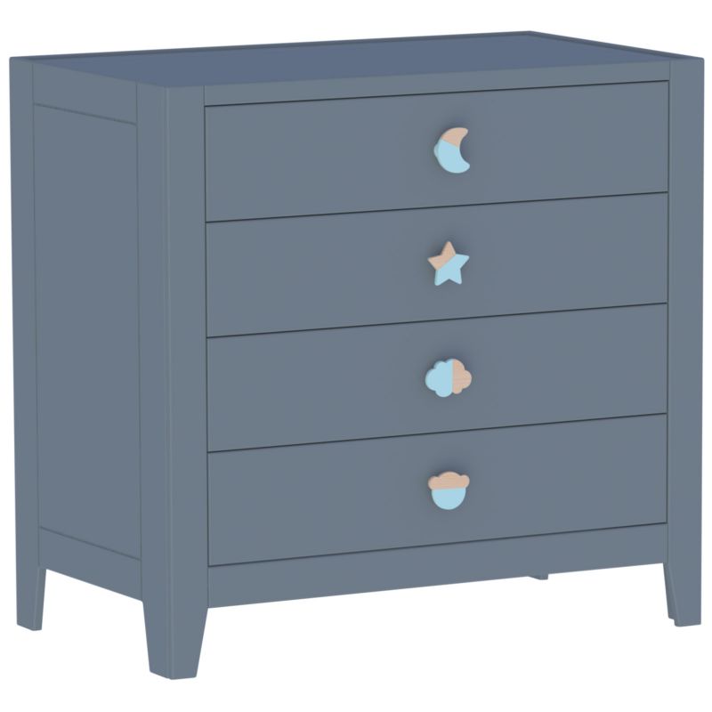 Commode à langer poignées personnalisables Lili Silex (90 x 52 cm) Théo