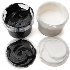 Coffret Nori 2 pots noir + blanc peinture aux doigts naturelle et vegan - Neogrün