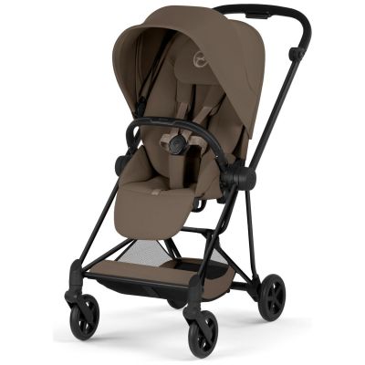 Duo MIOS 2026 Poussette citadine avec nacelle pliable et Châssis Matt Black Coconut Brown
