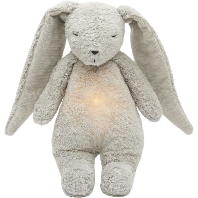 Peluche veilleuse lapin nature bio avec sons & lumières gris 2.0