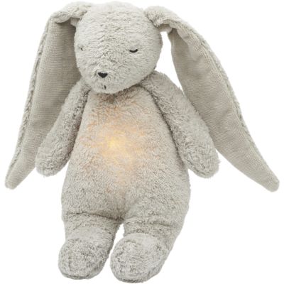 Peluche veilleuse lapin nature bio avec sons & lumières gris 2.0