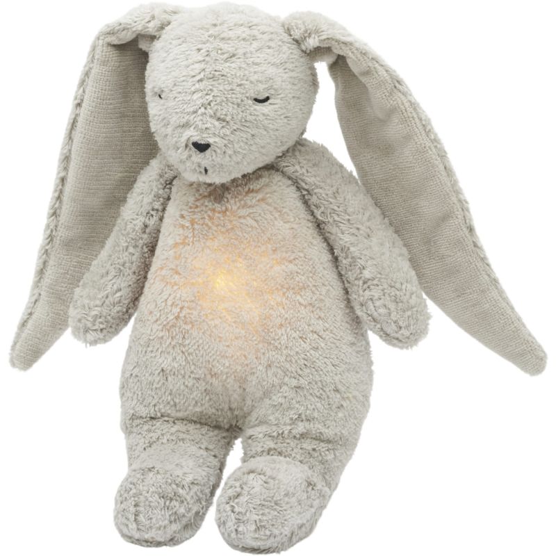 Peluche veilleuse lapin nature bio avec sons & lumières gris 2.0 Moonie Produit 2