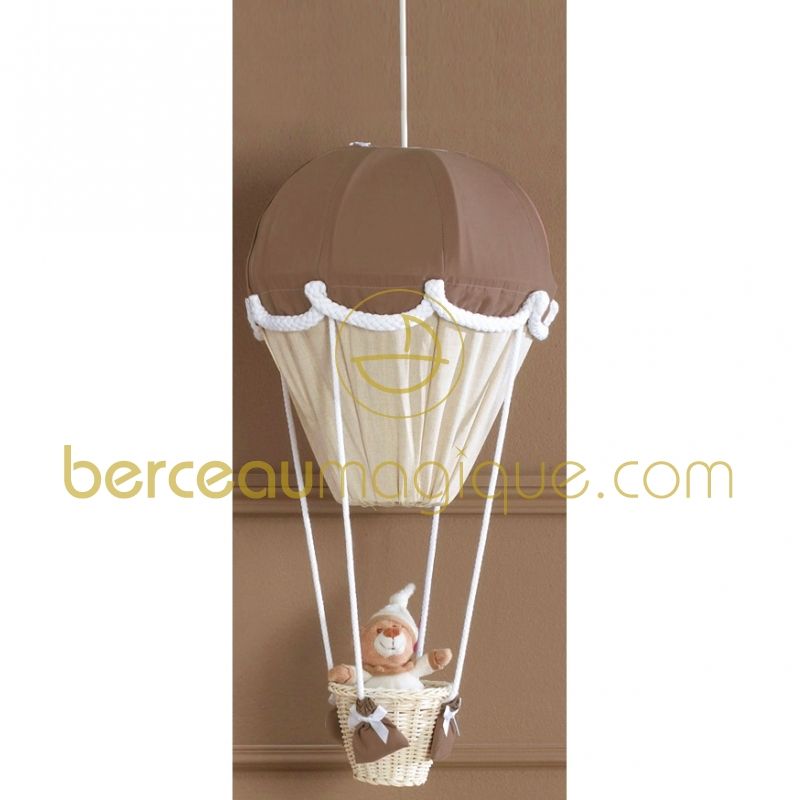 Lampe montgolfière Chocolat - écru Domiva
