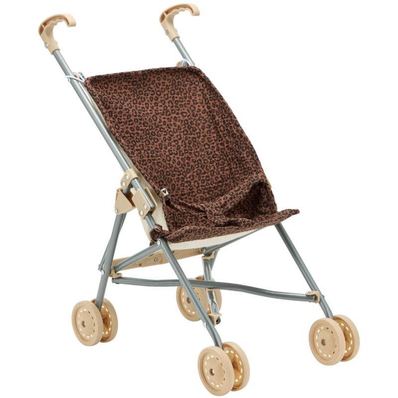 Poussette pour poupée Gaze Léopard Marron Atelier Wagram Produit 1