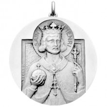 Médaille Saint Henri (or blanc 750°)  par Becker