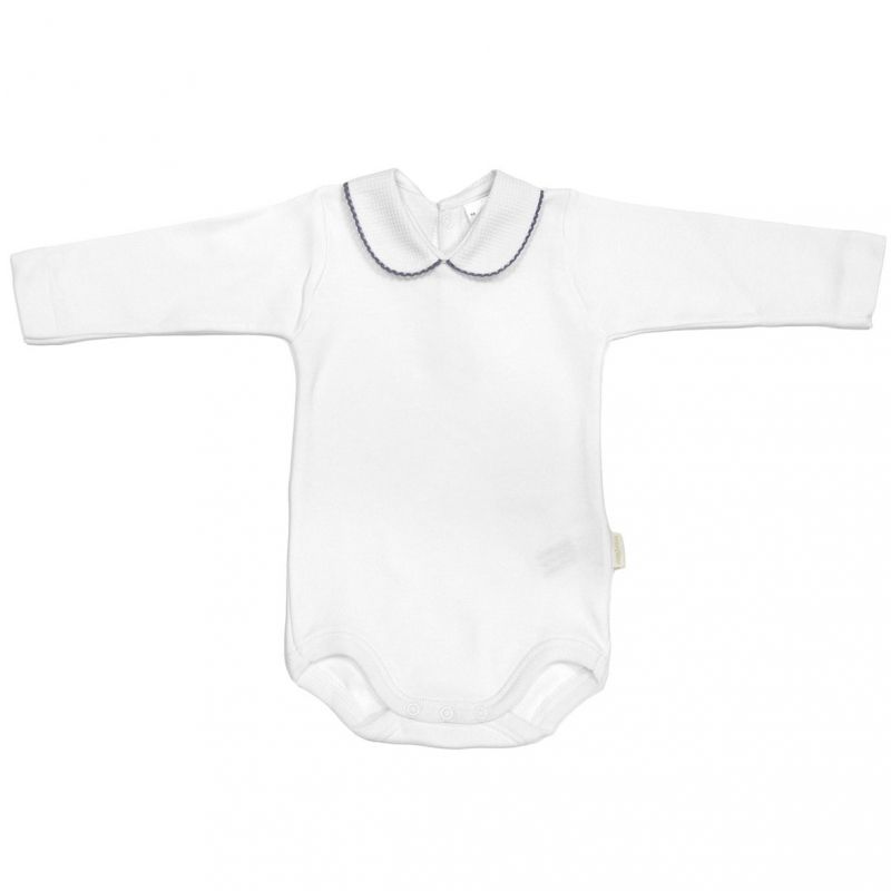 Body col manches longues interlock gris (3 mois : 62 cm) Cambrass