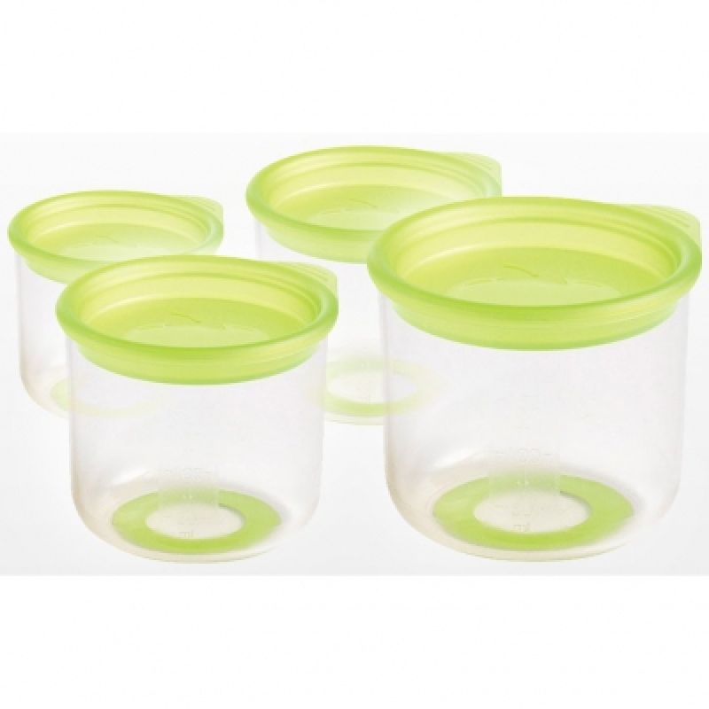 Lot de 4 pots de conservation P'tits pots (2 x 300 ml et 2 x 150 ml)  Mastrad Baby