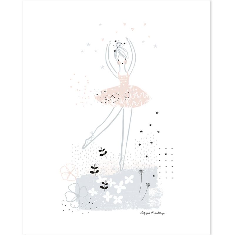 Affiche danseuse arabesque Ballerina (40 x 50 cm) Lilipinso